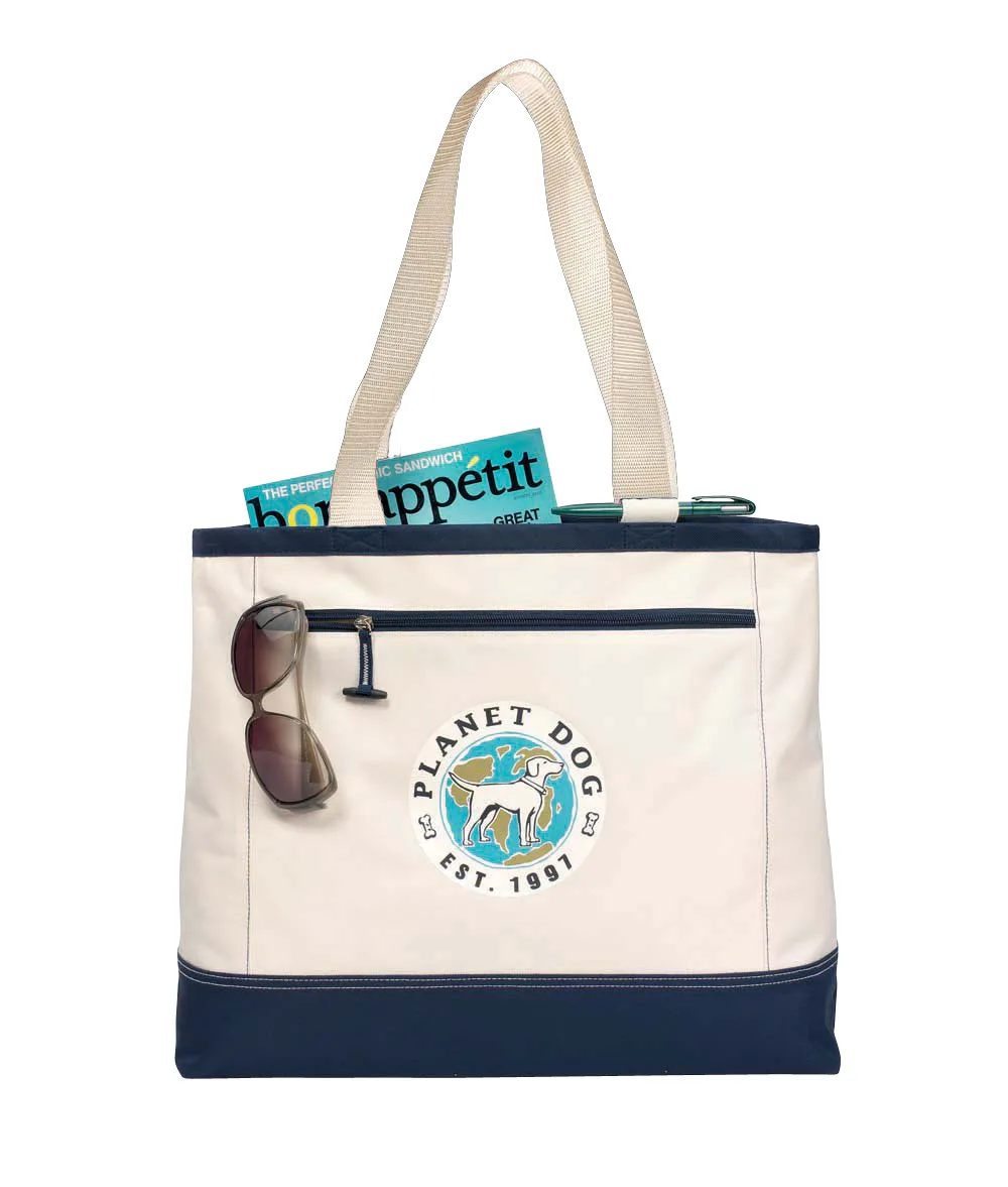 Utility Tote - Natural-Navy
