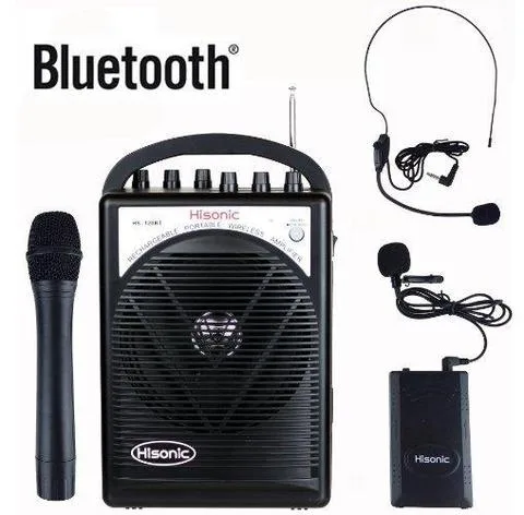 Hisonic® Rechargeable & Portable PA System w/Built-In VHF Wireless Microphone