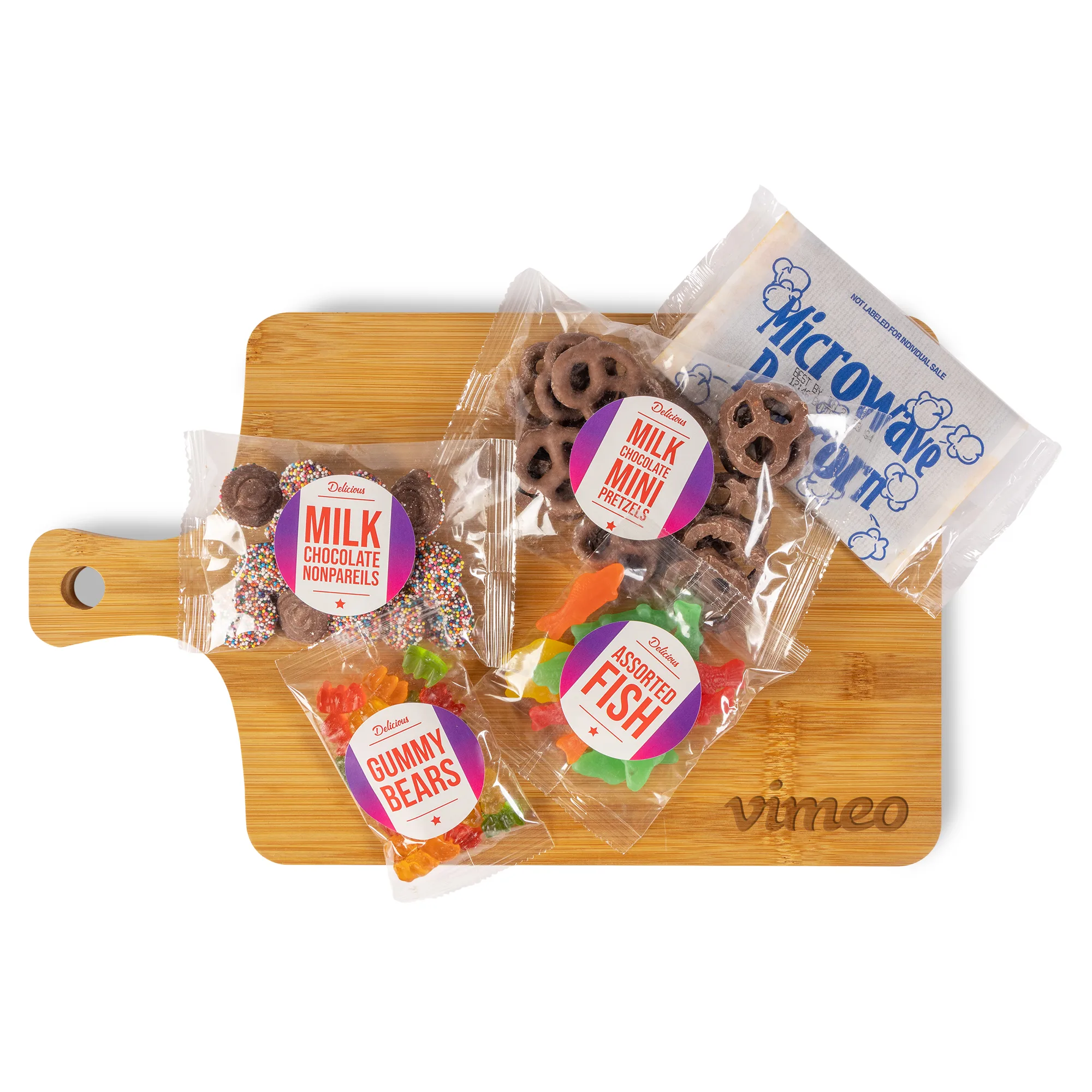 Movie Night Bamboo Wood Charcuterie Cutting Board view 5