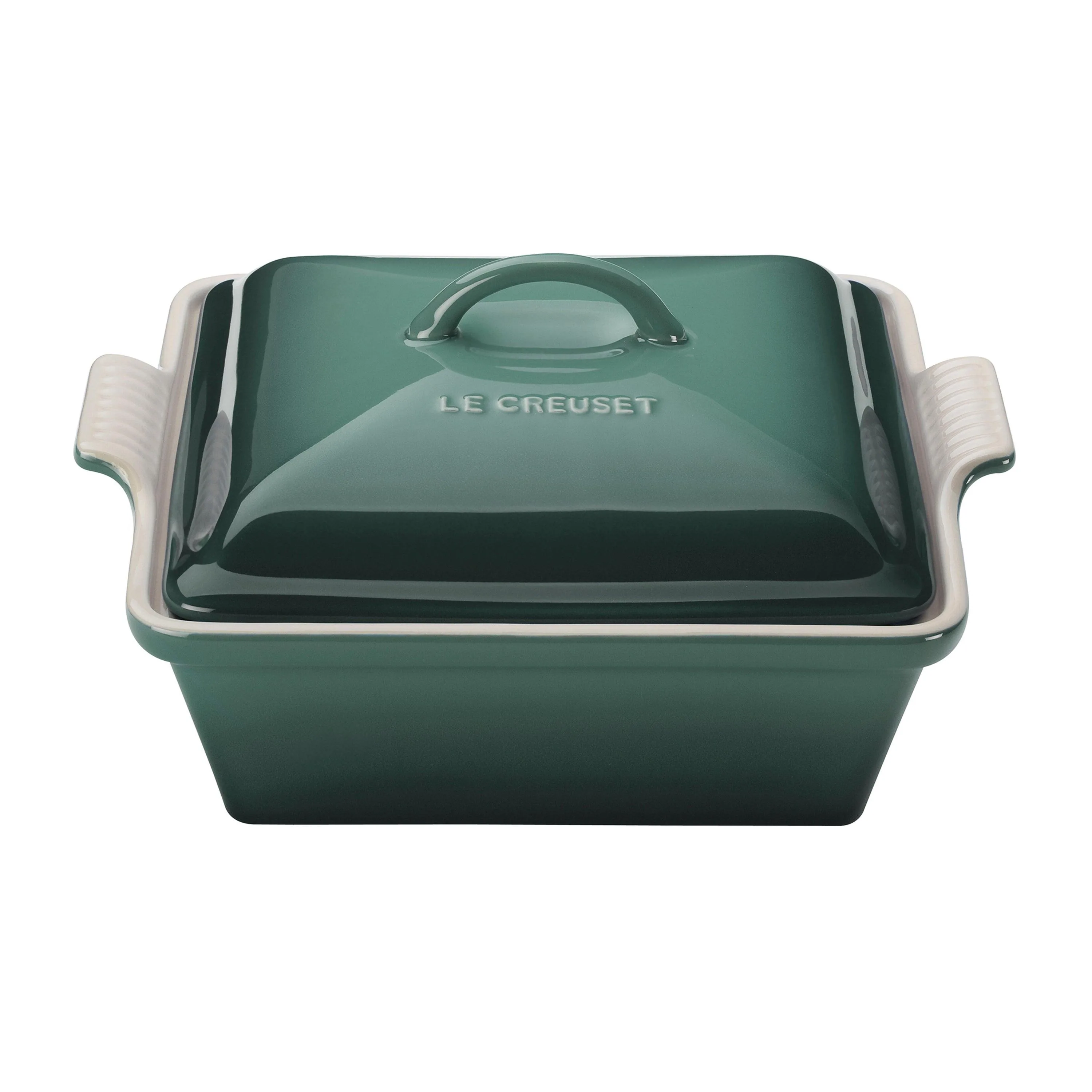 Le Creuset 2.5Qt Heritage Stoneware Covered Square Casserole Artichaut