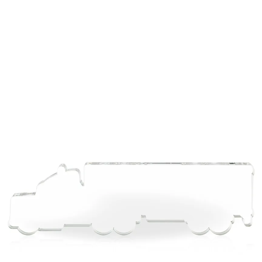Acrylic Semi-Truck Award - Engraved view 2