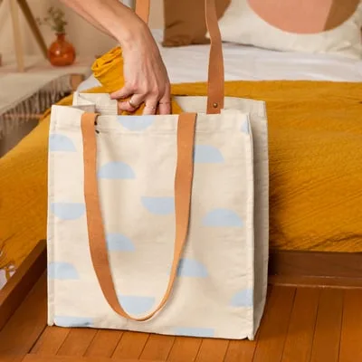 All That Grocery Tote - Heavyweight Canvas With Leather view 2