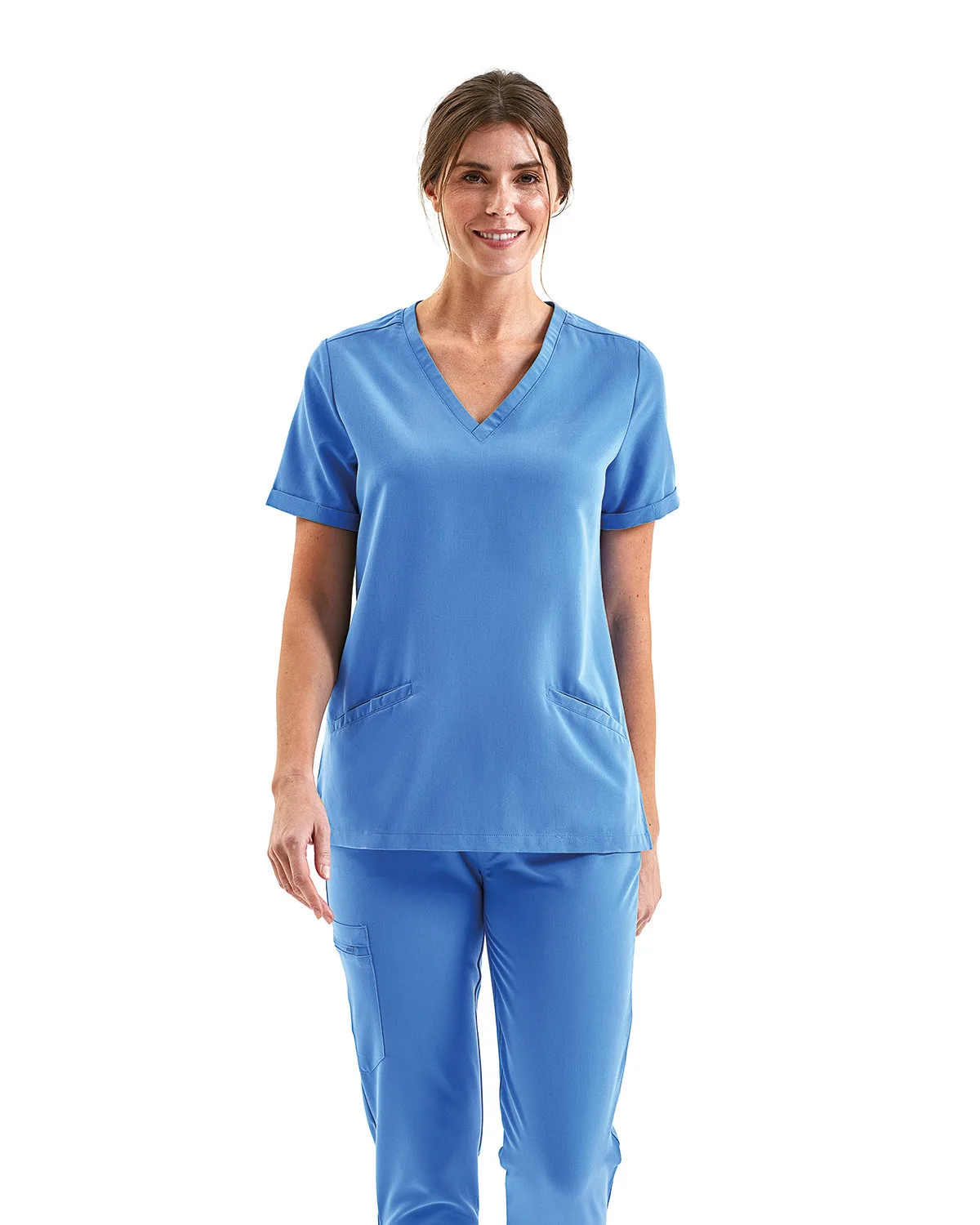 ONNA BY PREMIER Women's Invincible V-Neck Stretch Scrub Top view 3