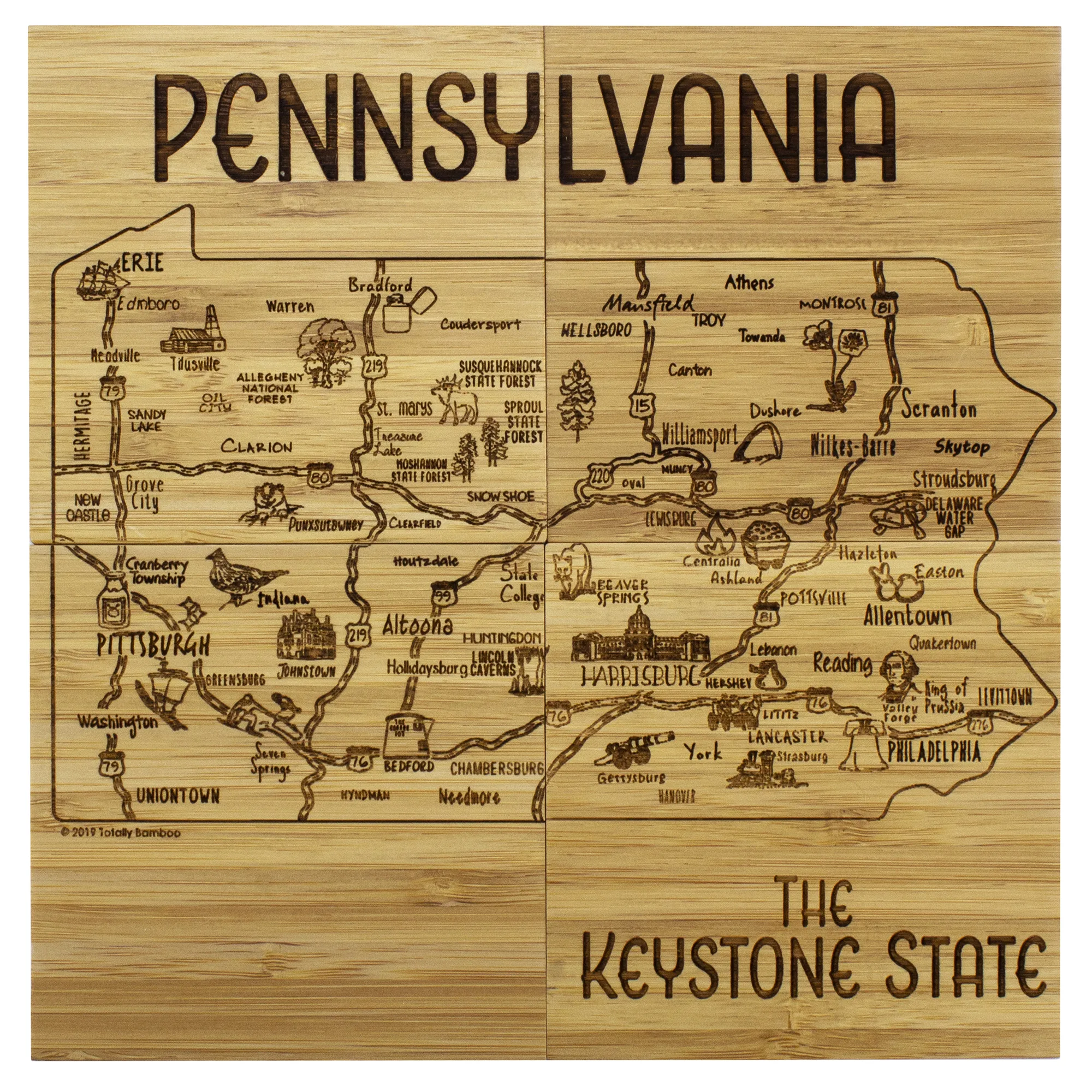 Pennsylvania Puzzle Coaster Set view 4