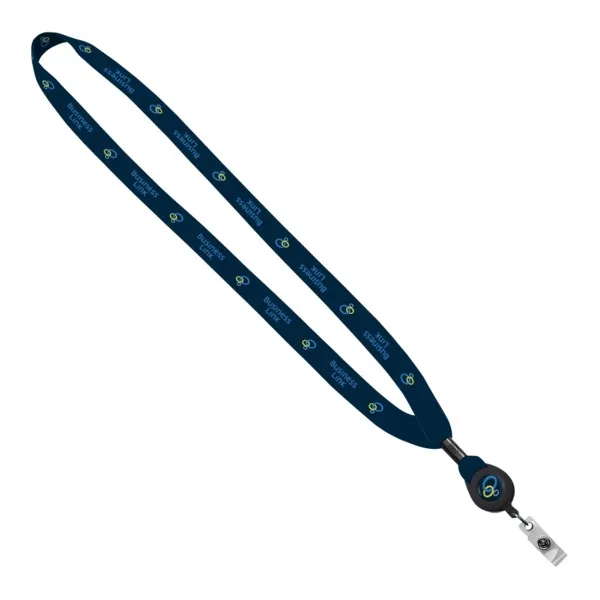 5/8" Dye-Sublimated Lanyard w/ Retractable Badge Reel view 2