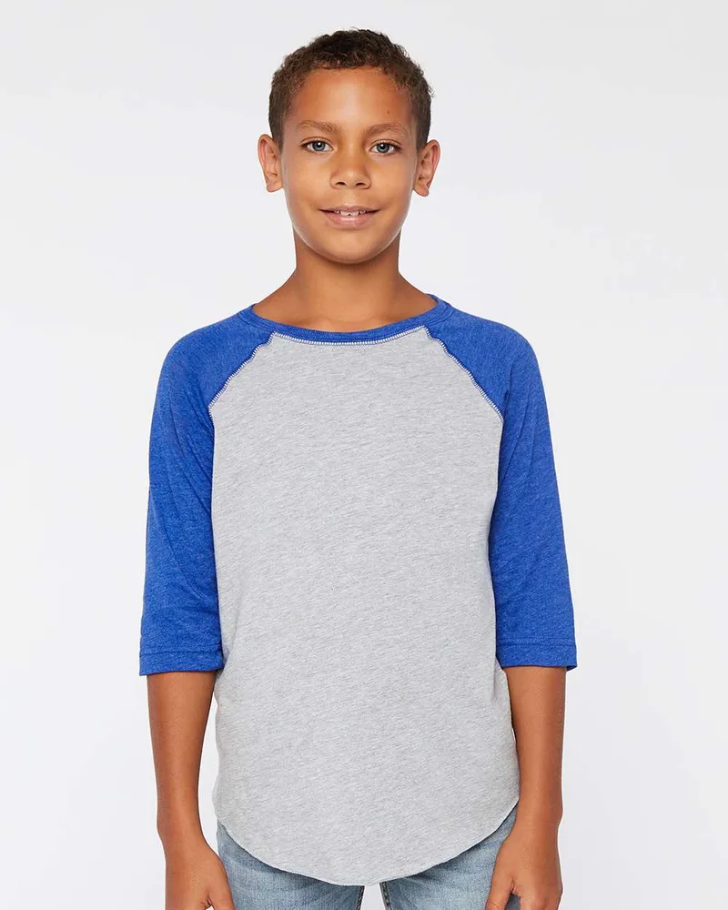 LAT Youth Baseball Fine Jersey Three-Quarter Sleeve Tee view 5