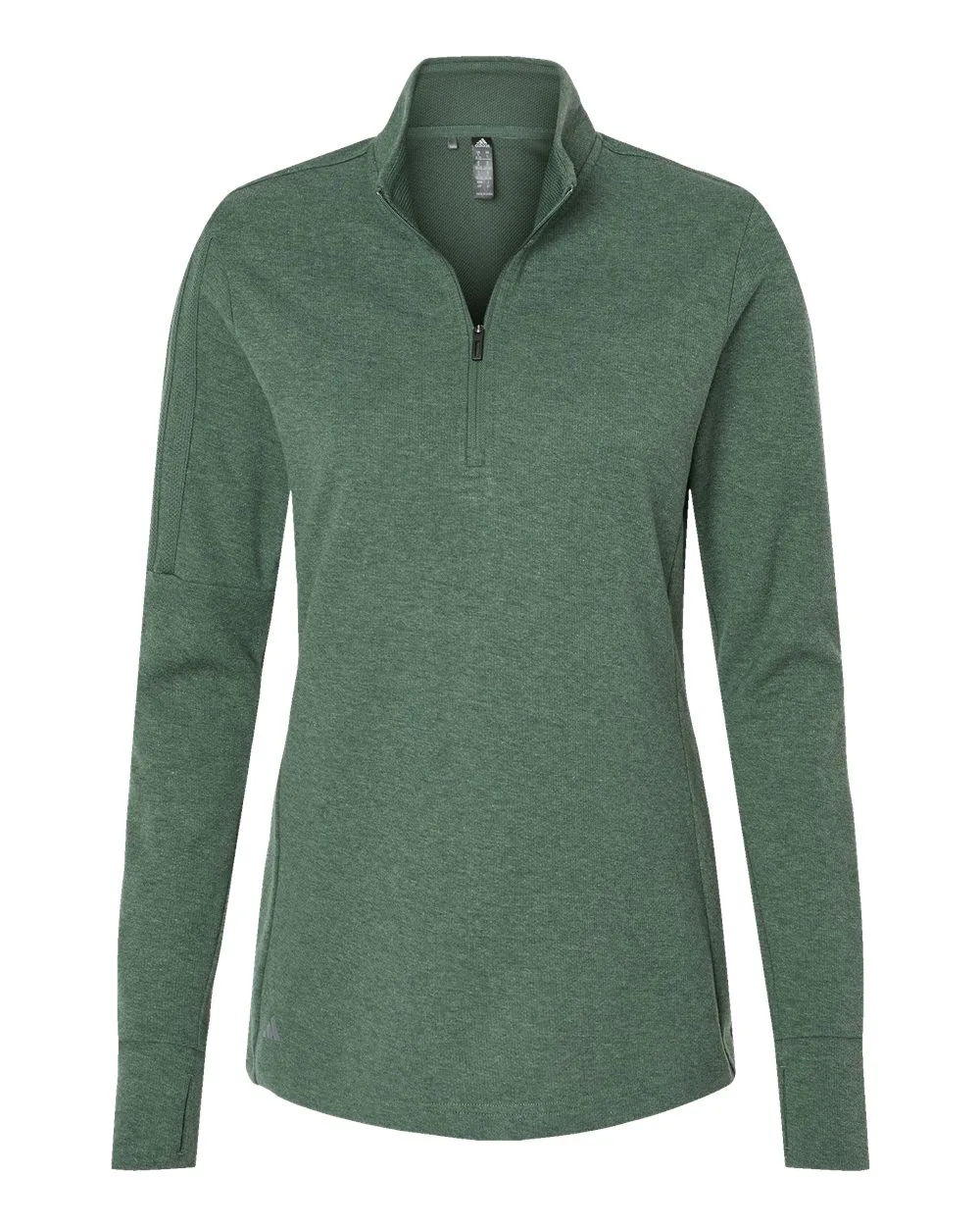 Adidas® Women's 3-Stripes Quarter-Zip Sweater Pullover Sweater view 6