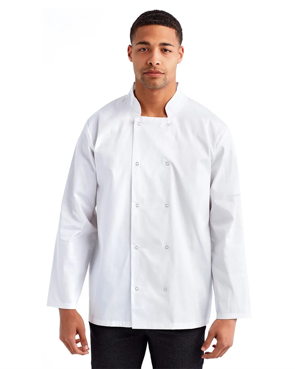Artisan Collection by Reprime® Unisex Studded Front Long-Sleeve Chef's Jacket view 2