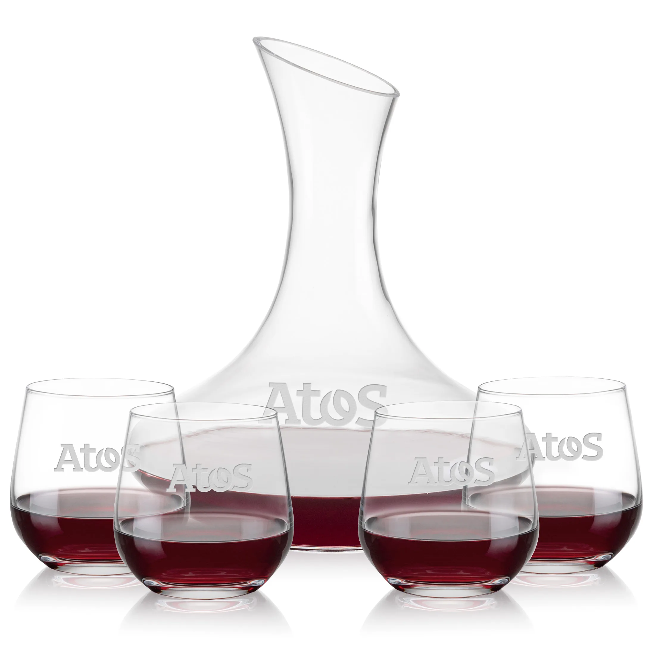 Carafe Stemless Set, Garland Set, Carafe & 4 Stemless