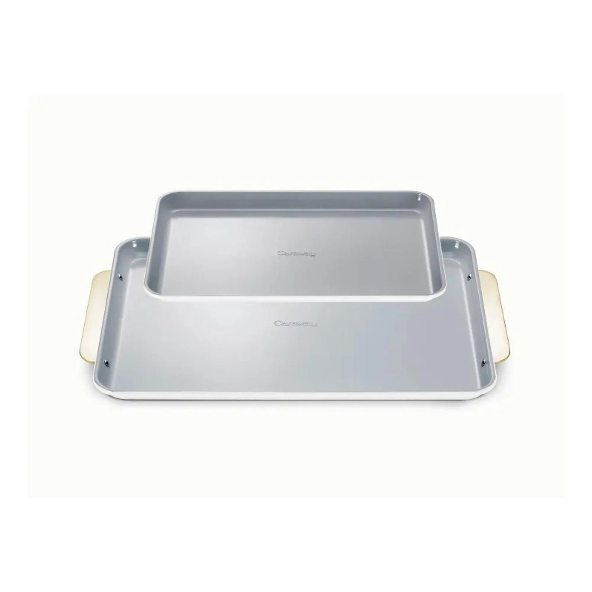 Caraway Iconics Nonstick Ceramic Baking Sheet Duo - White/Gold