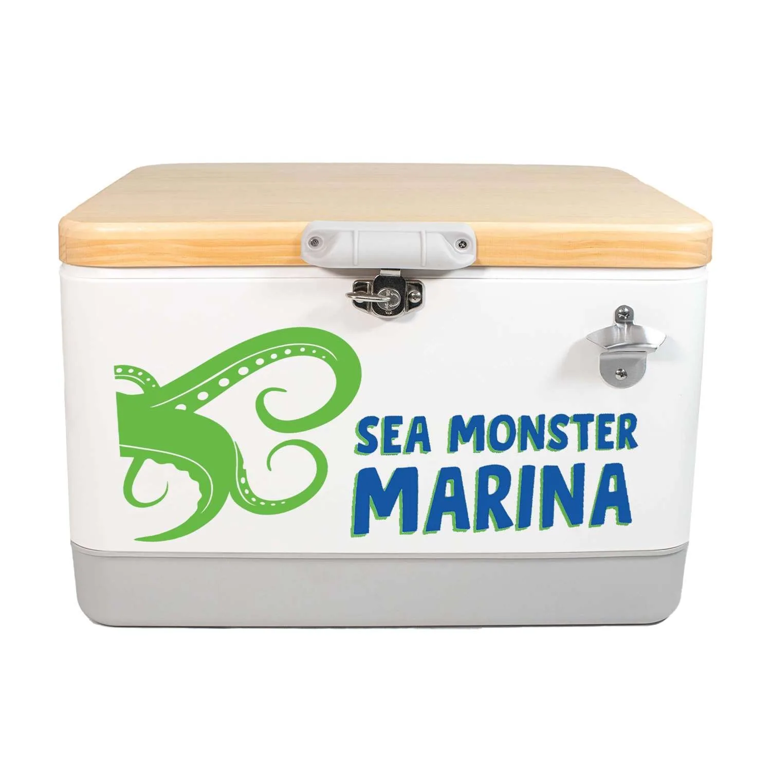 Sasquatch 54QT Wood Top Cooler, Front Decal view 6