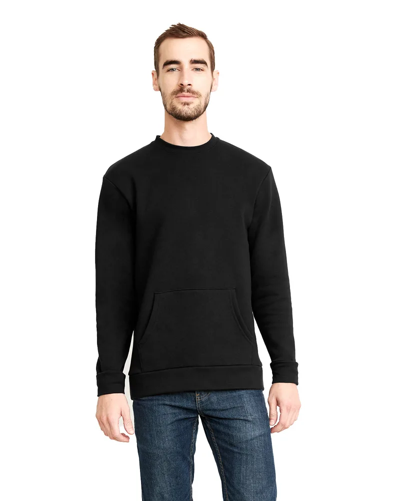 Next Level Apparel® Unisex Santa Barbara Pocket Crewneck Sweatshirt