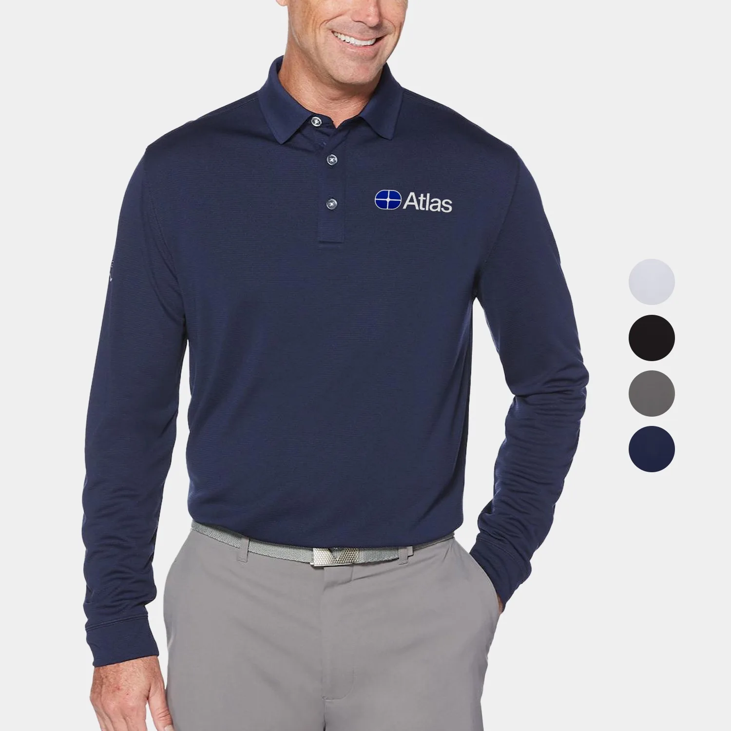 Callaway® Core Performance Men's Long Sleeve Polo Shirt