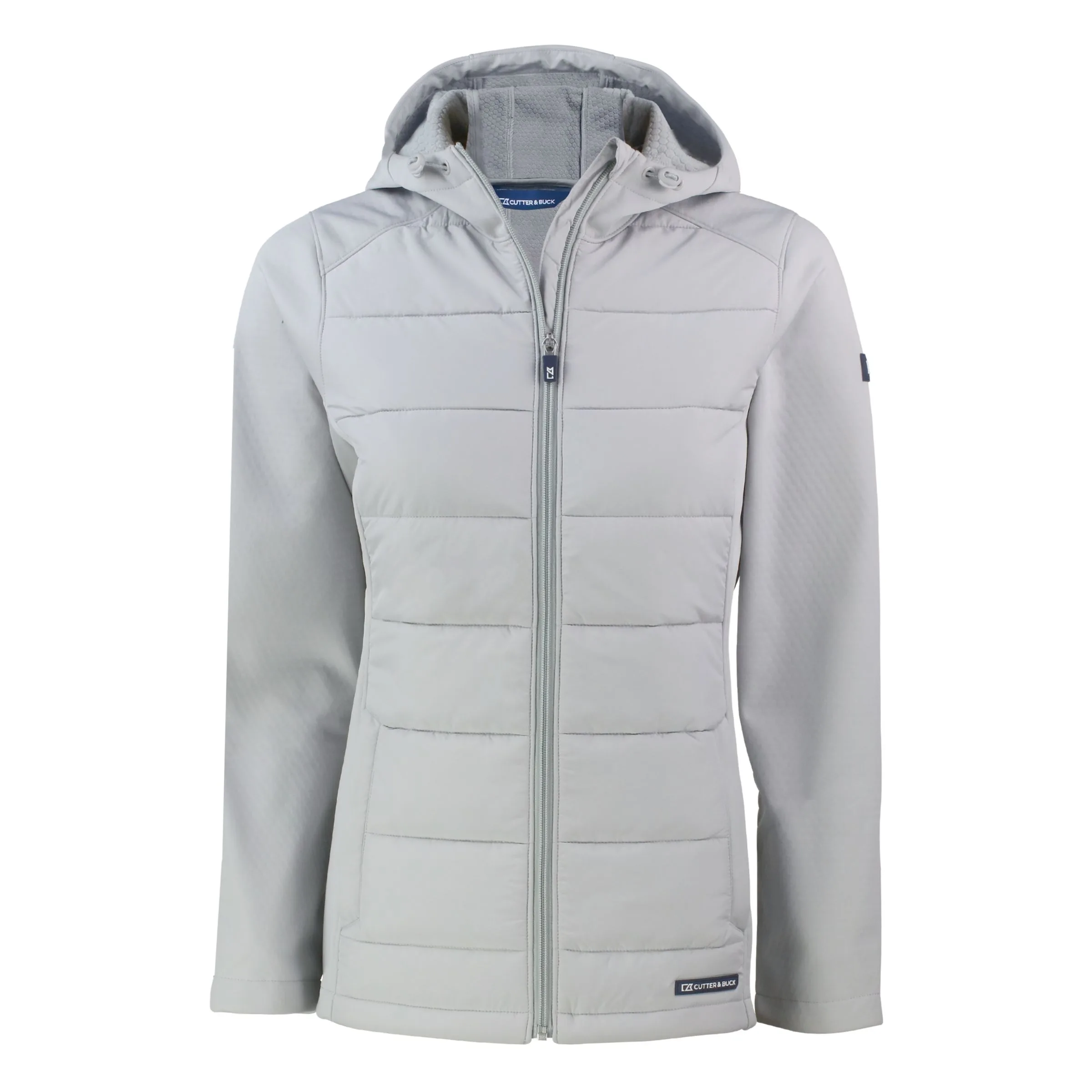 Cutter & Buck Evoke Hybrid Eco Softshell Recycled Full Zip Womens Hooded Jacket view 2