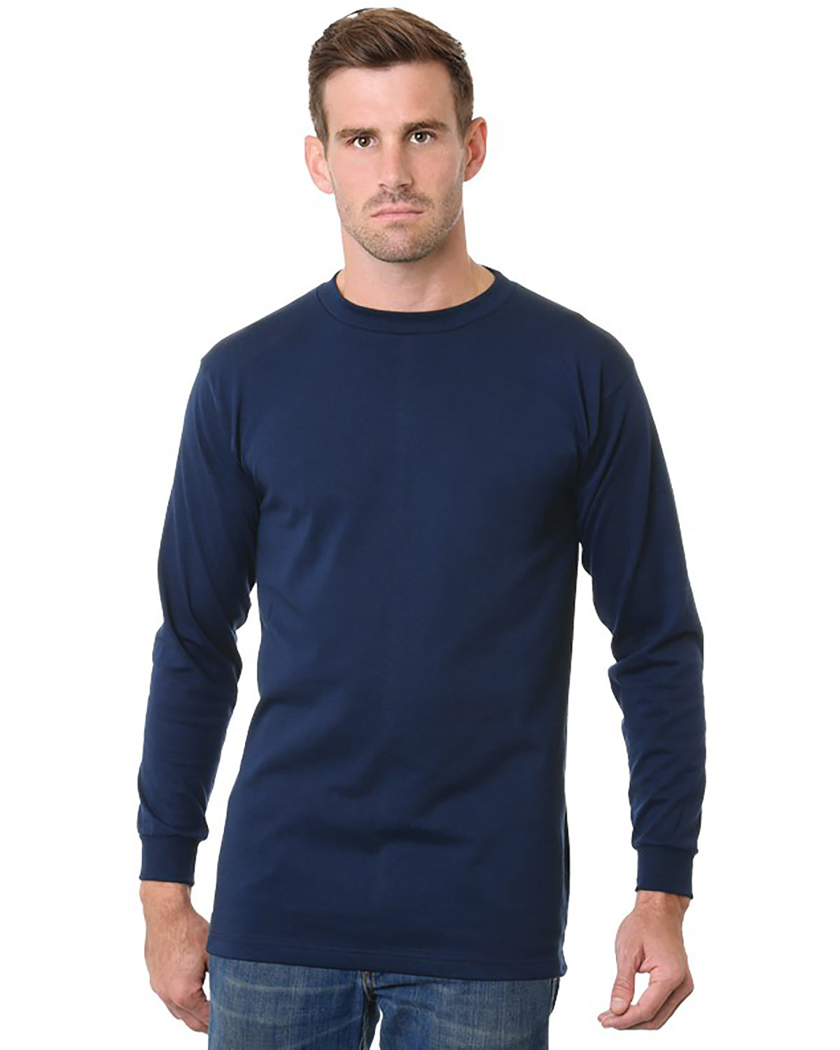 BAYSIDE Unisex Big & Tall USA Made Long Sleeve T-Shirt