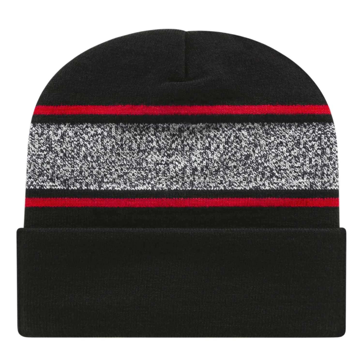 Variegated Striped Knit Cap with Cuff view 4