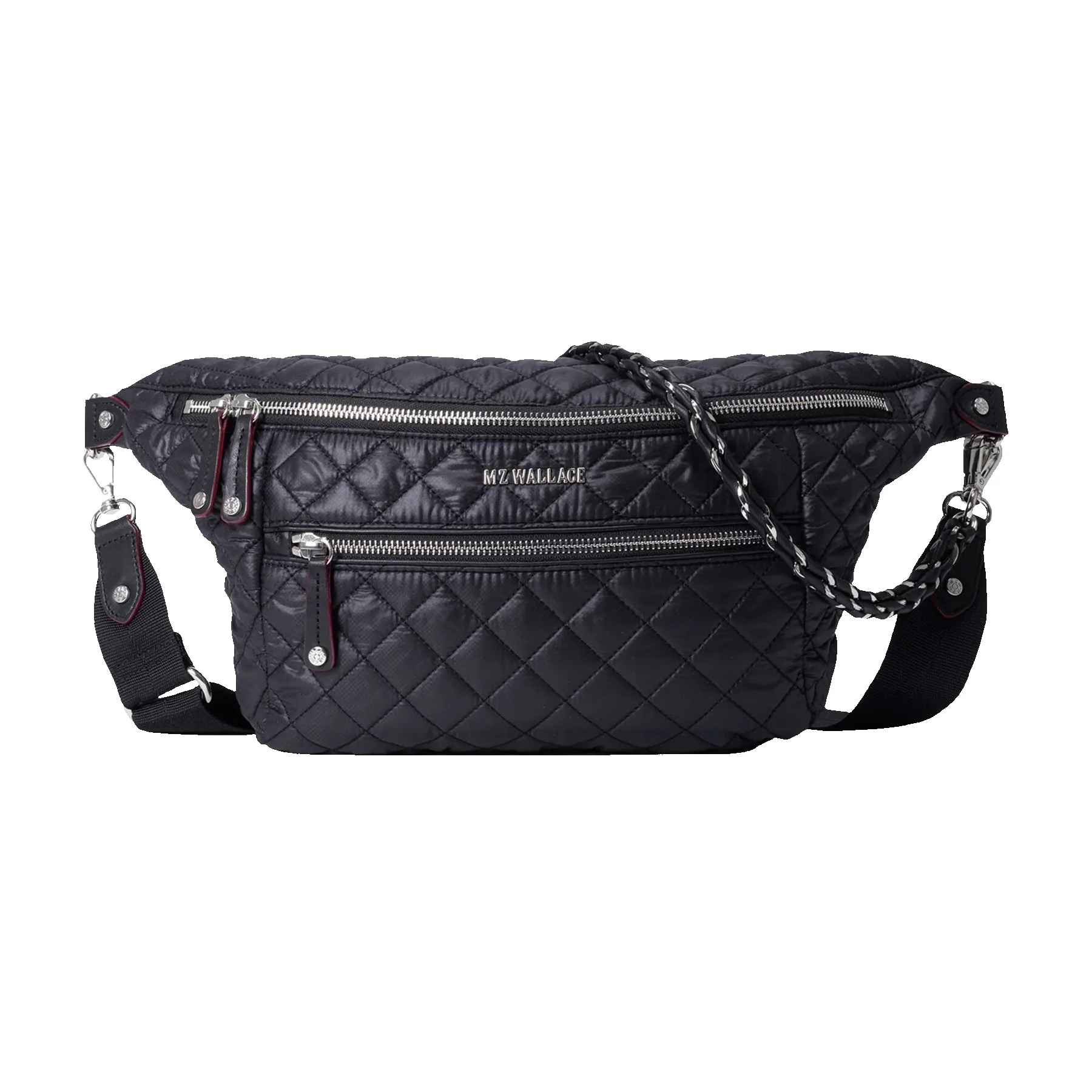 MZ Wallace Crosby Crossbody Sling Bag - Black Rec