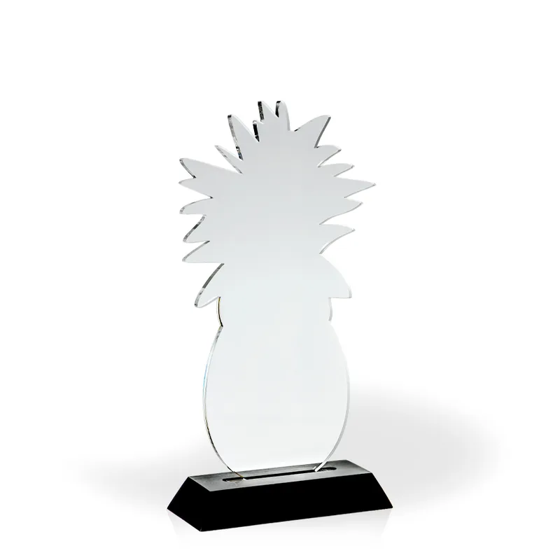 Pineapple Award with Black Wood Base - Engraved view 2