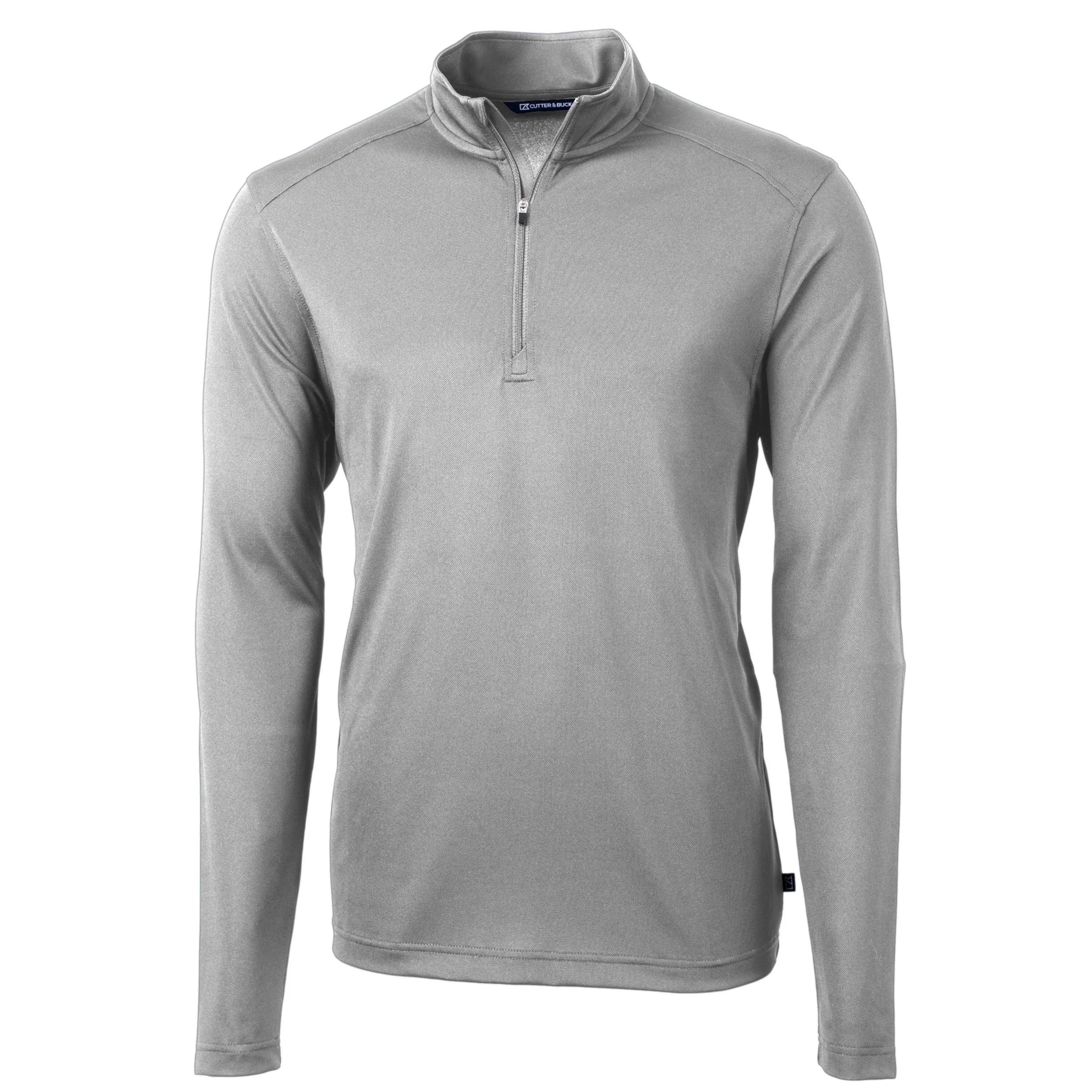 Cutter & Buck Virtue Eco Pique Recycled Quarter Zip Mens Big & Tall Pullover view 3
