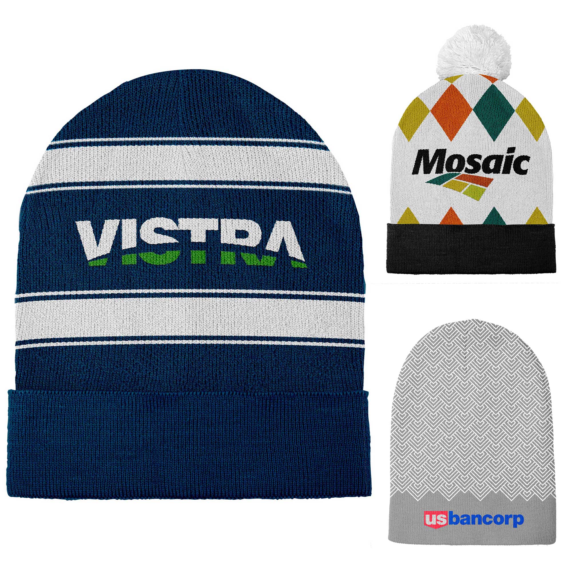 Adult Jacquard Beanie (10-12 Week Ocean)