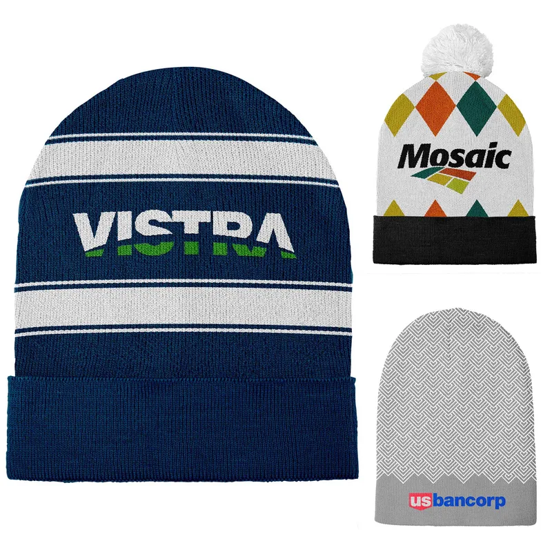 Adult Jacquard Beanie (10-12 Week Ocean)