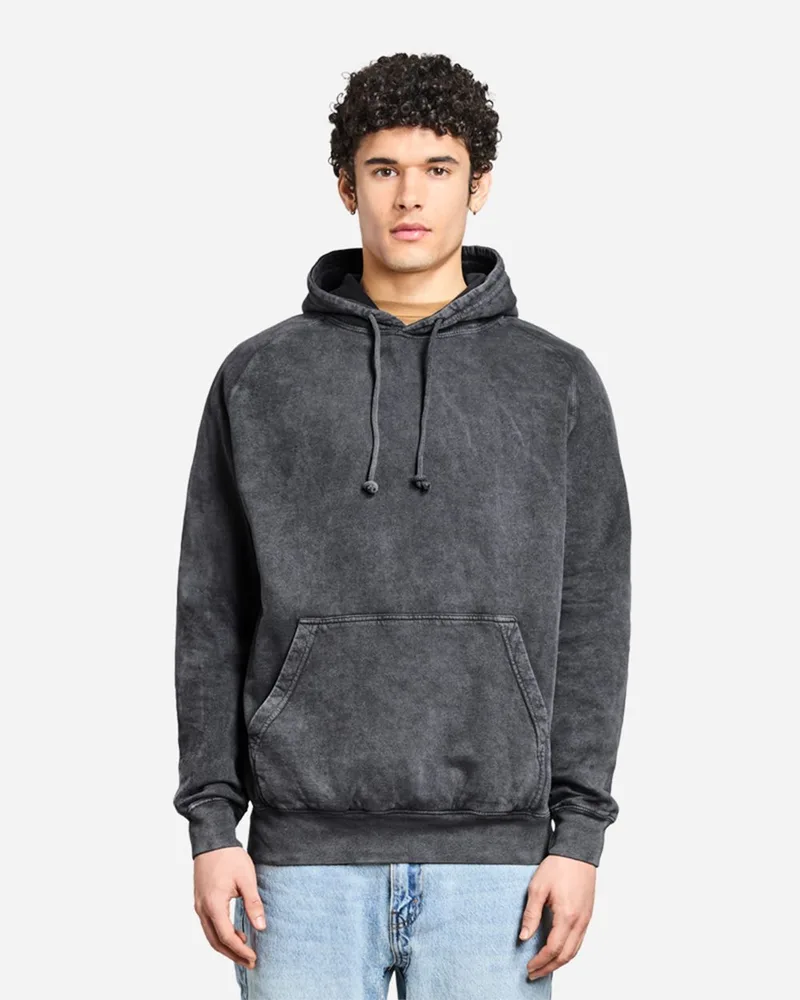 Lane Seven® Unisex Vintage Raglan Hooded Sweatshirt view 2