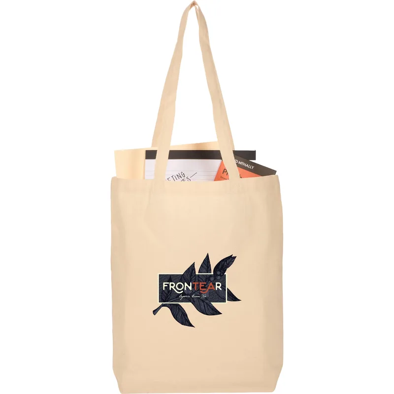Organic 5oz Cotton Wide Bottom Tote
