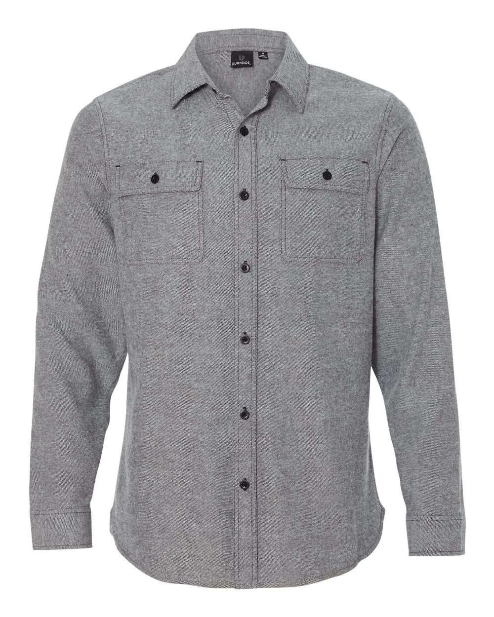 Burnside® Long Sleeve Solid Flannel Shirt view 5