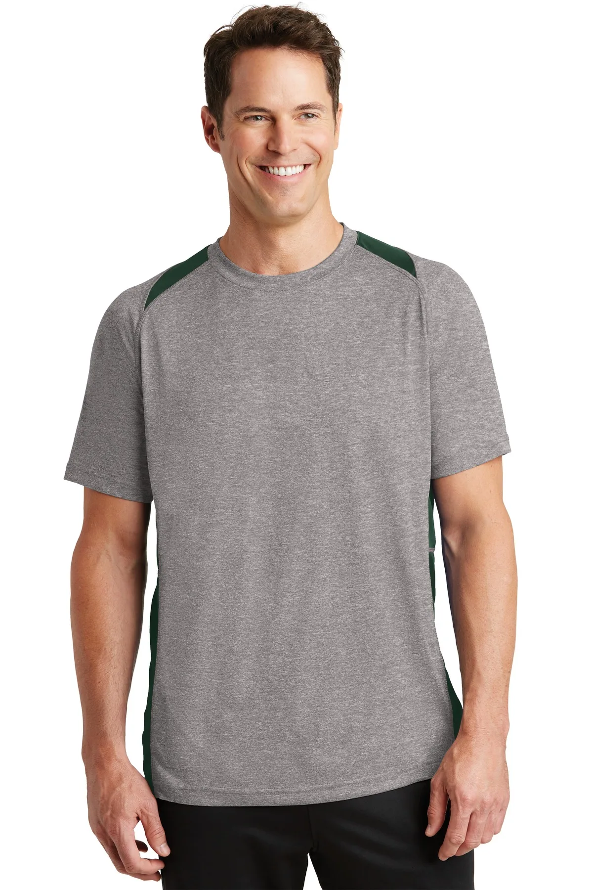 Sport-Tek® Heather Colorblock Contender™ Tee.