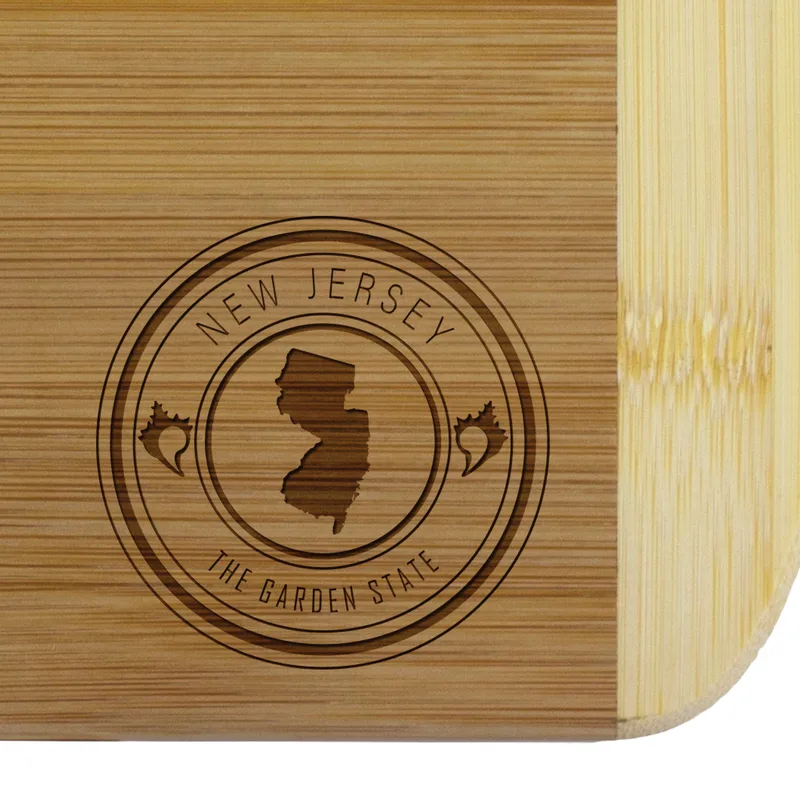 New Jersey State Stamp 2-Tone 11" Cutting Board view 2
