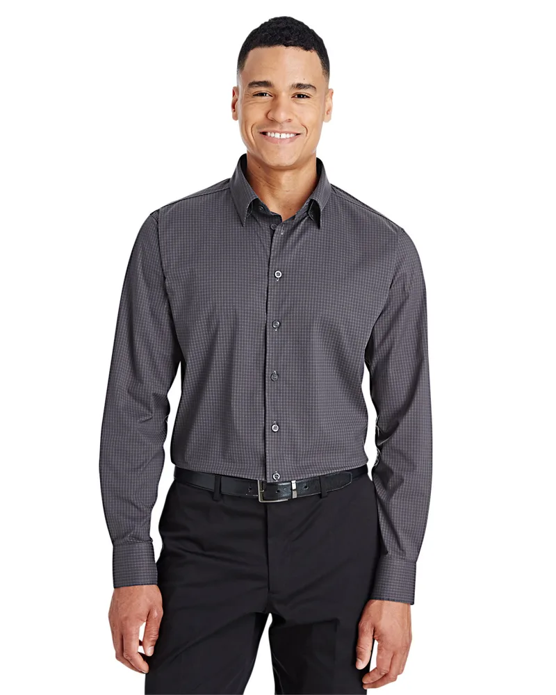 Devon and Jones® Men's CrownLux Performance® Tonal Mini Check Woven Dress Shirt