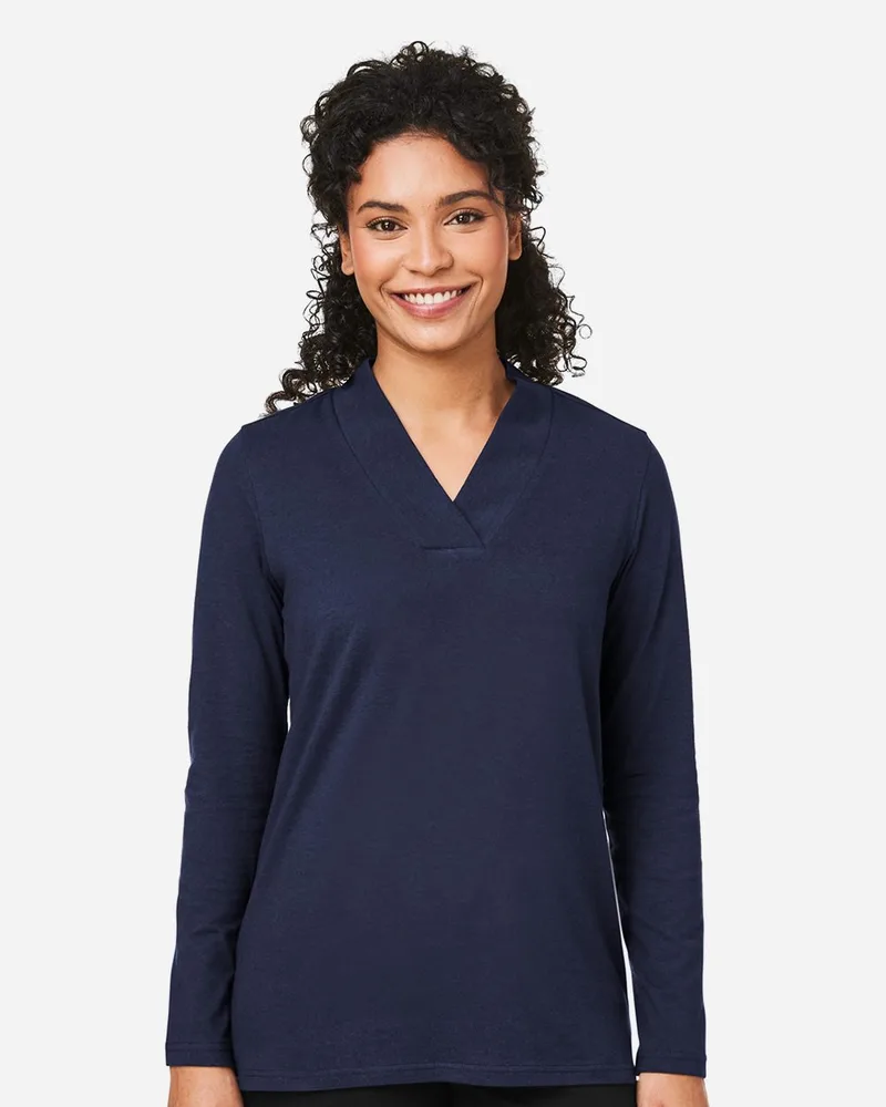 Devon and Jones® Women's Raleigh Shawl Collar Knit Top view 2