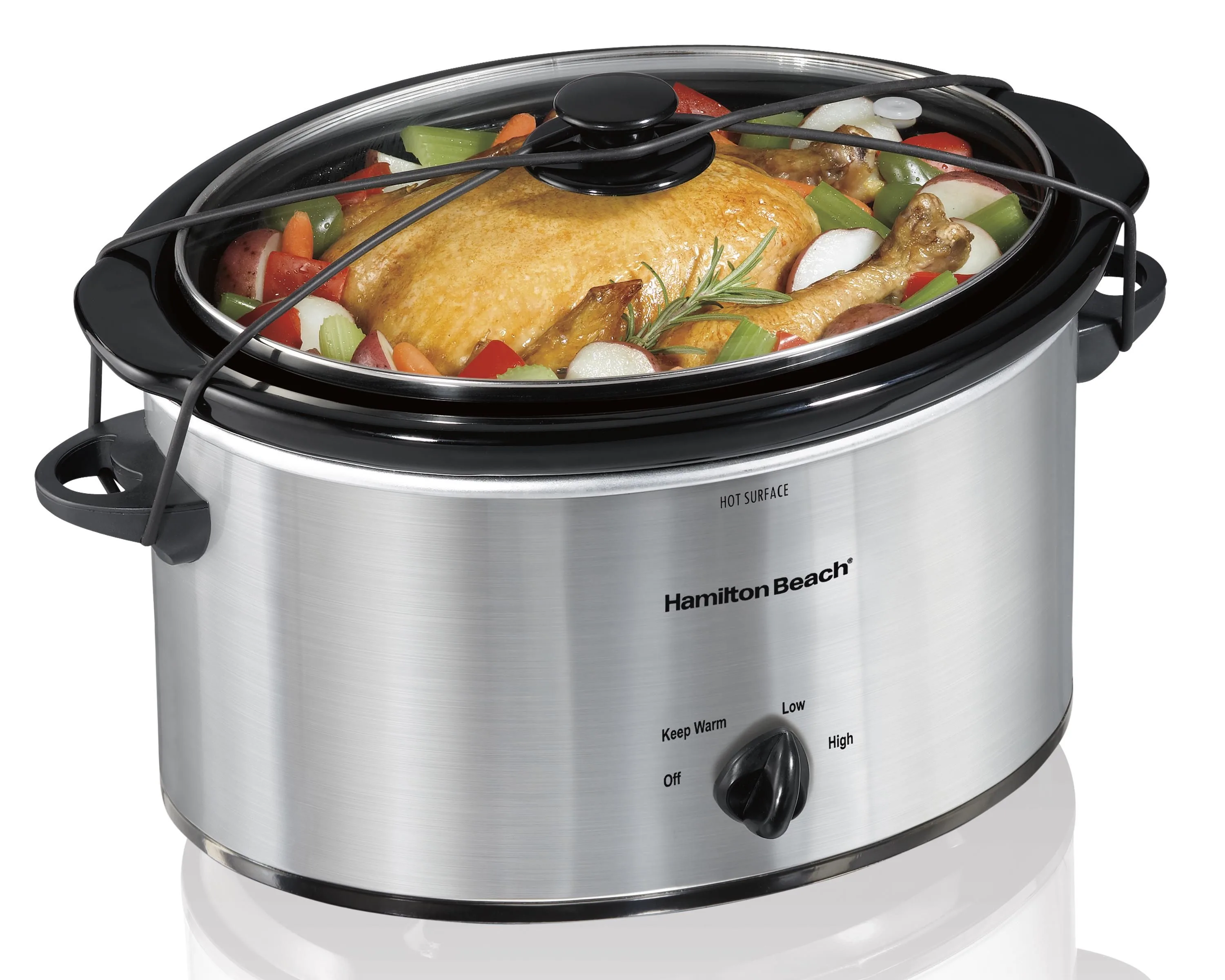 Hamilton Beach® Silver 5 Qt. Portable Oval Slow Cooker