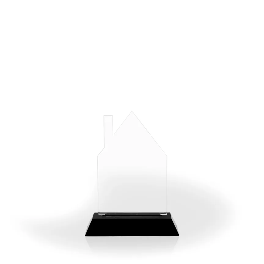 Homestead Award with Black Wood Base, Medium - Engraved view 2