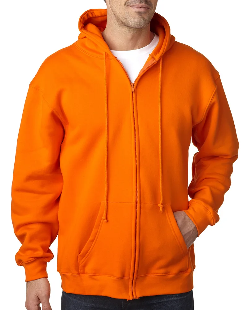 BAYSIDE Adult USA Made Full-Zip Heavyweight Hooded Sweatshirt view 2