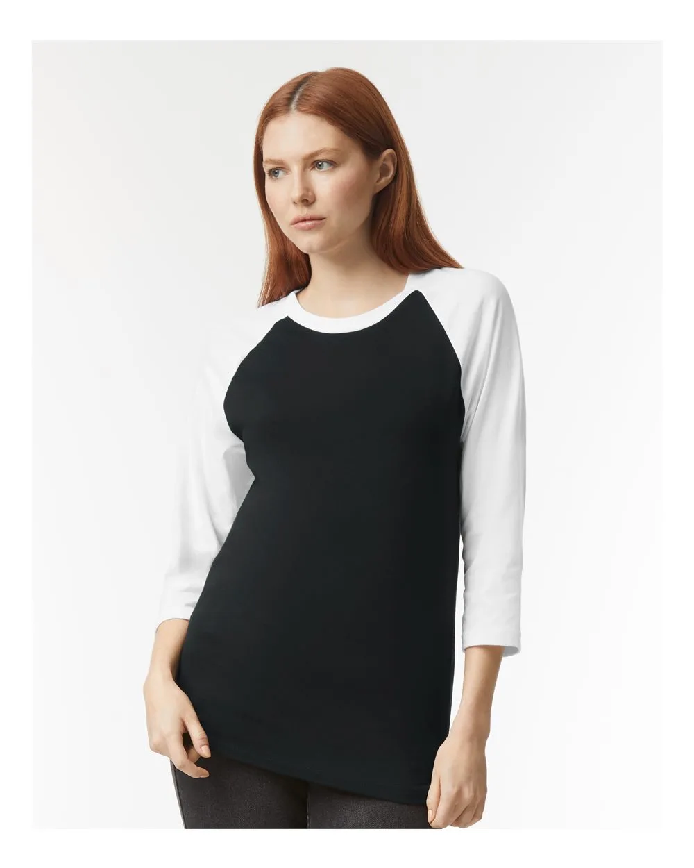 American Apparel® Unisex CVC Raglan Tee Shirt view 2