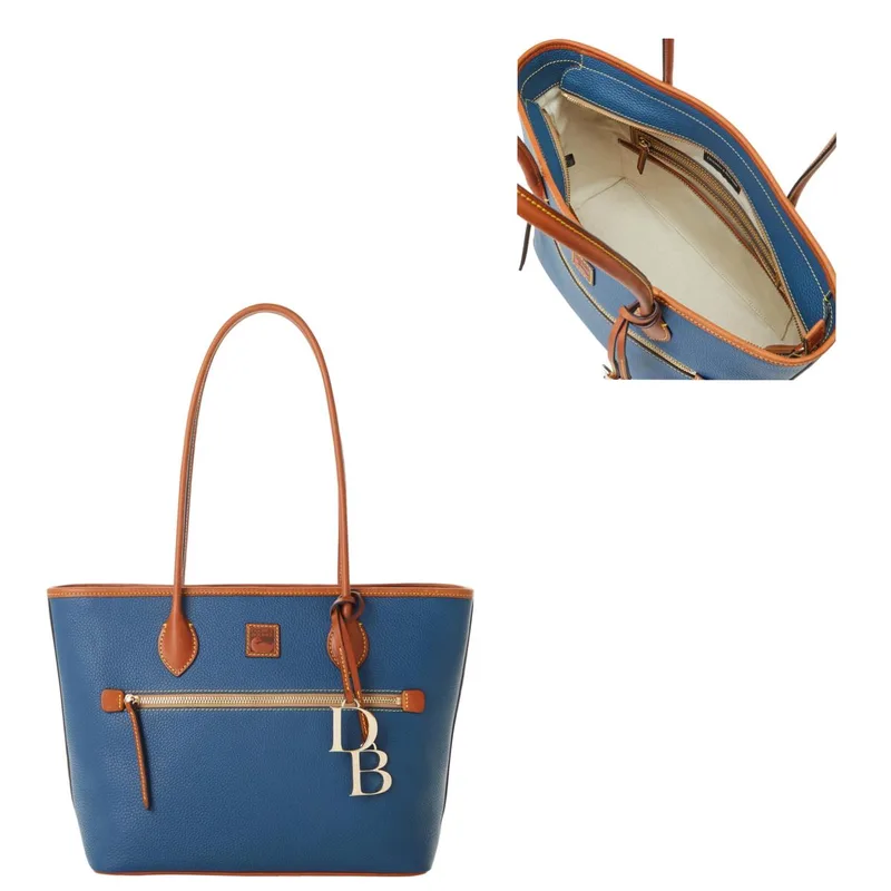 Dooney & Bourke Pebble Grain Tote Bag - Jeans Blue