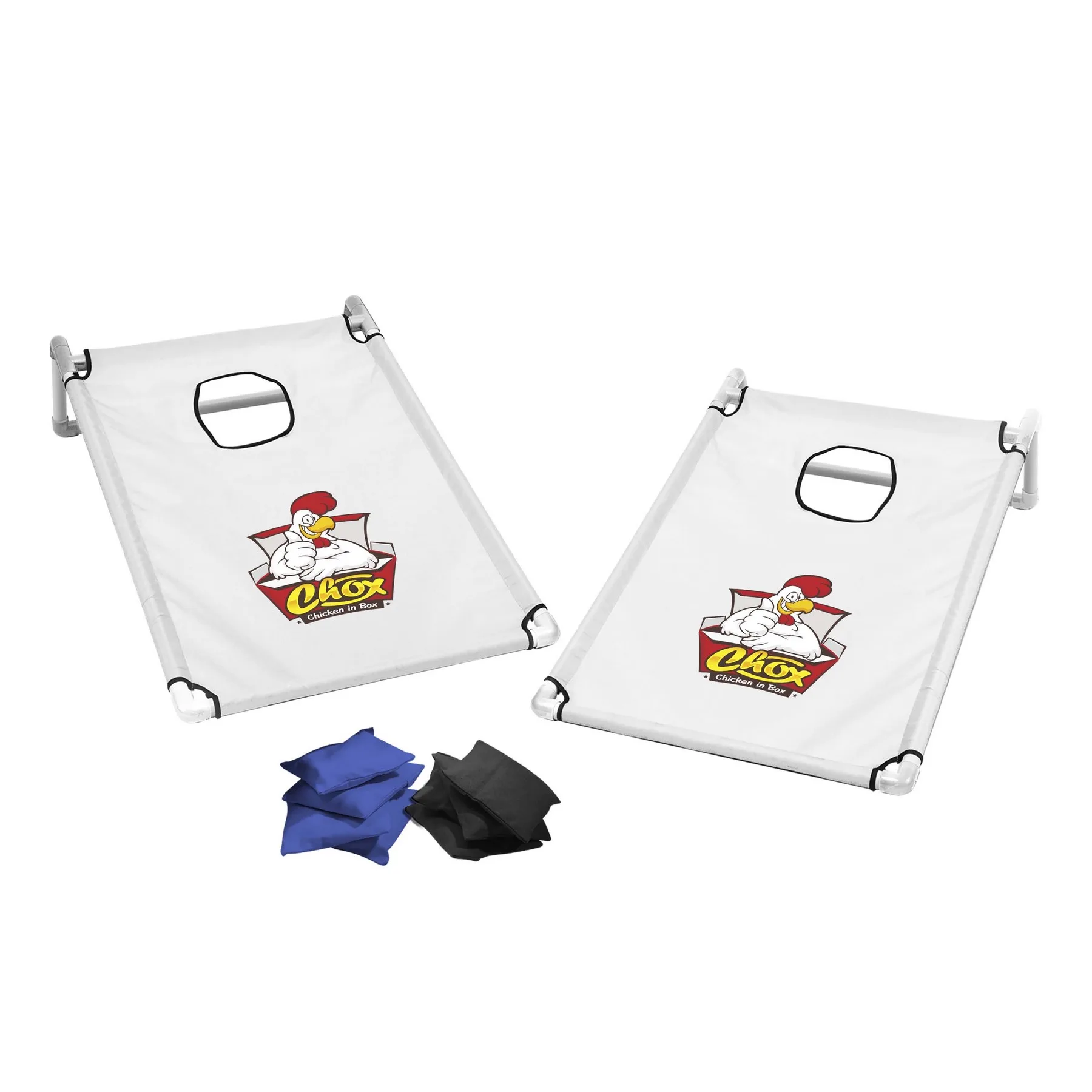Portable Cornhole, 4 Black & Royal Bean Bags view 7