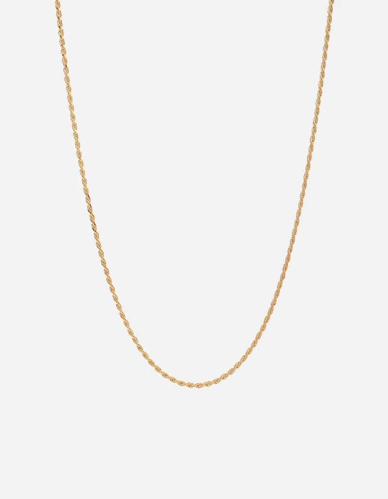 Miansai Rope Chain Necklace Men's - Polished Gold