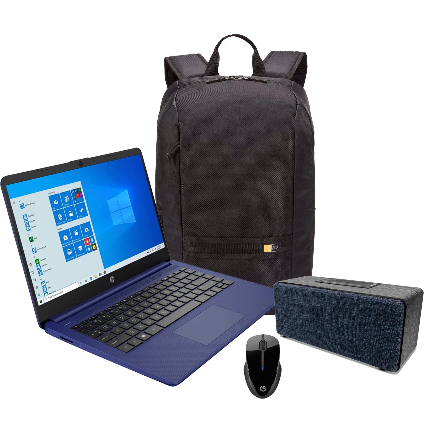 Hewlett Packard 14" Notebook w/Wireless Mouse, Backpack, And Bluetooth Speaker