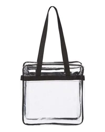 OAD Clear Tote w/Zippered Top