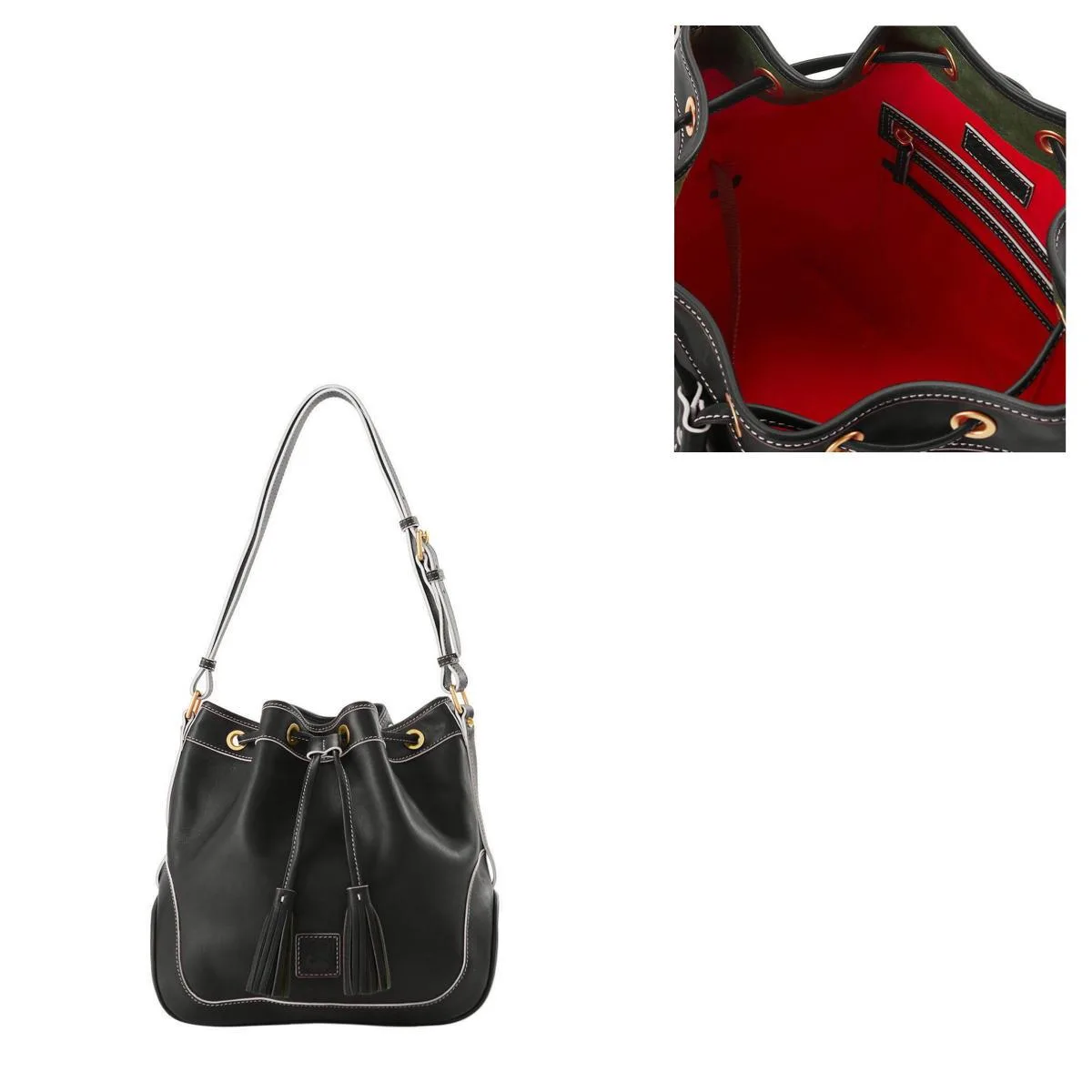 Dooney & Bourke Black Florentine Drawstring