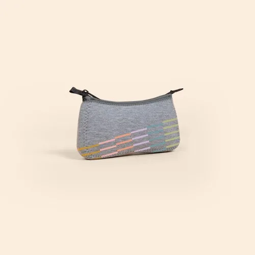 Large Heathered Jersey Knit Canoe Pouch view 7