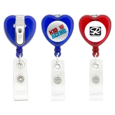 Heart-Shaped Retractable Badge Holder view 2