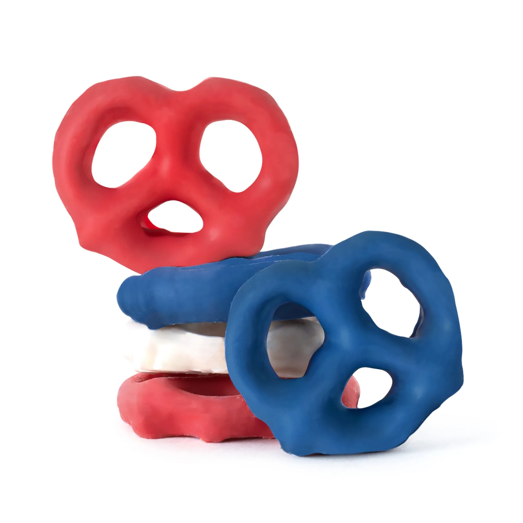 America 250- Round Acetate-Red,White & Blue Mini Pretzels view 2