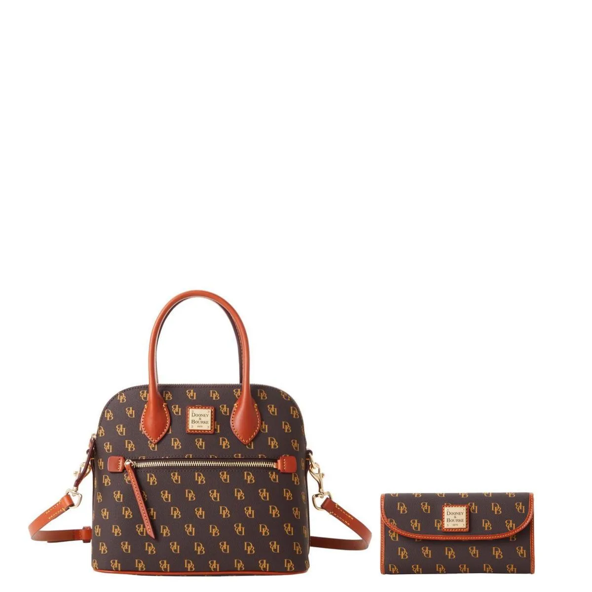 Dooney & Bourke Gretta Domed Satchel And Continental Clutch Set