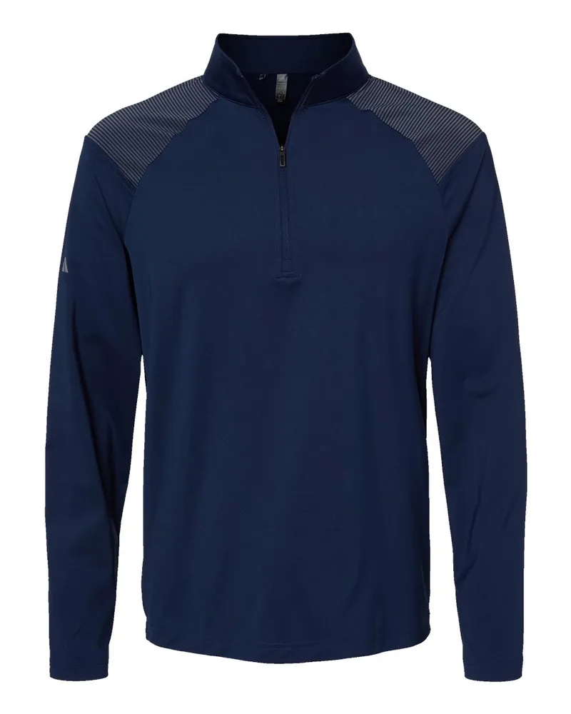 Adidas® Shoulder Stripe Quarter Zip Pullover Shirt view 5