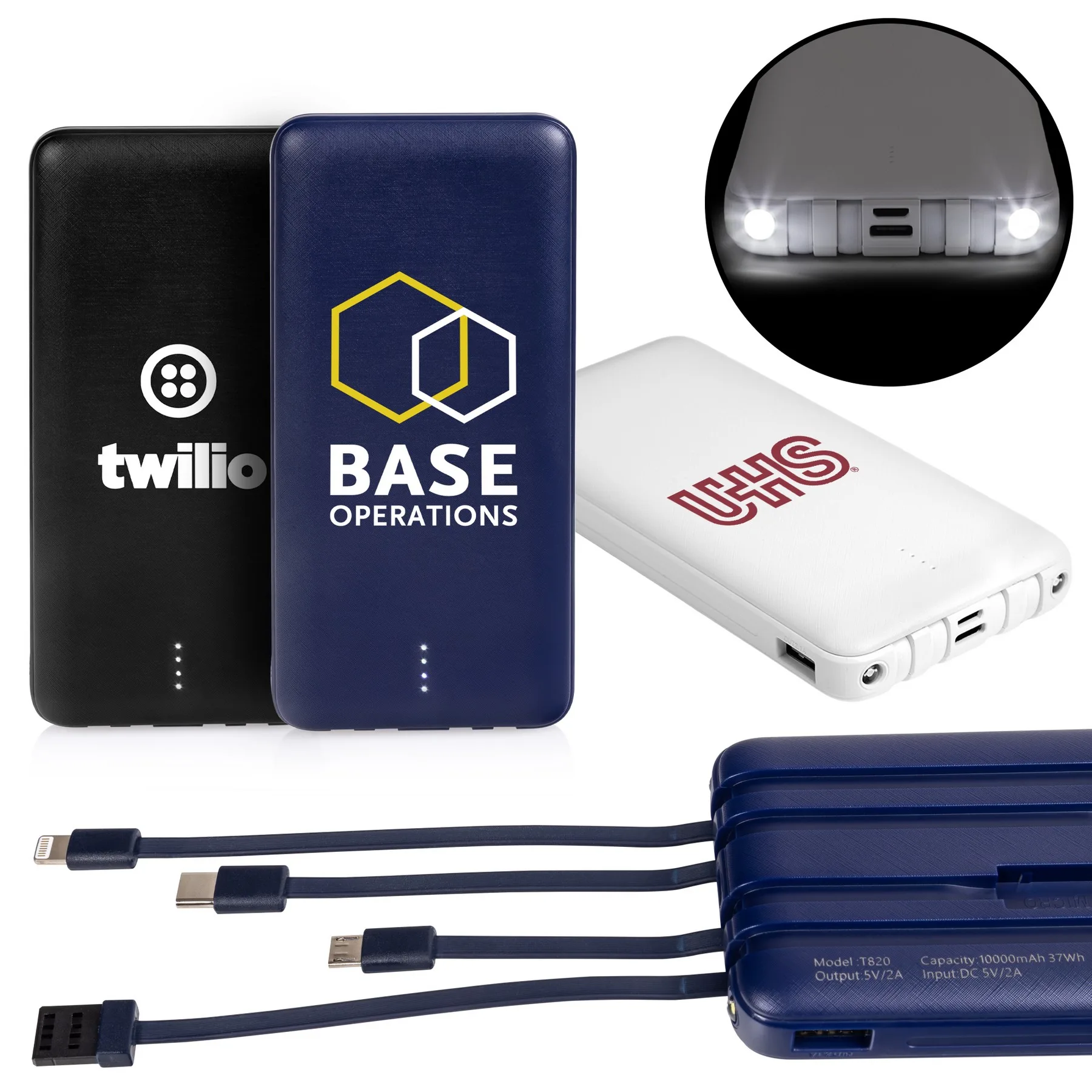 CoreCharge Multi-Charging Power Bank with LED Flashlight view 2