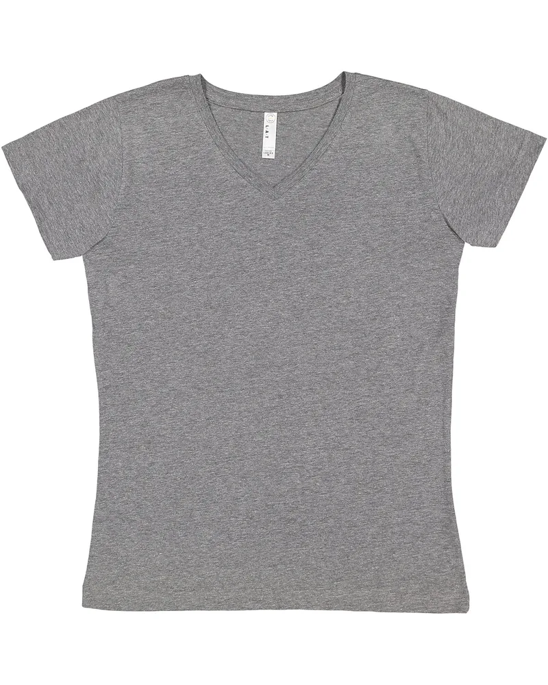 LAT Ladies' V-Neck Fine Jersey T-Shirt view 7