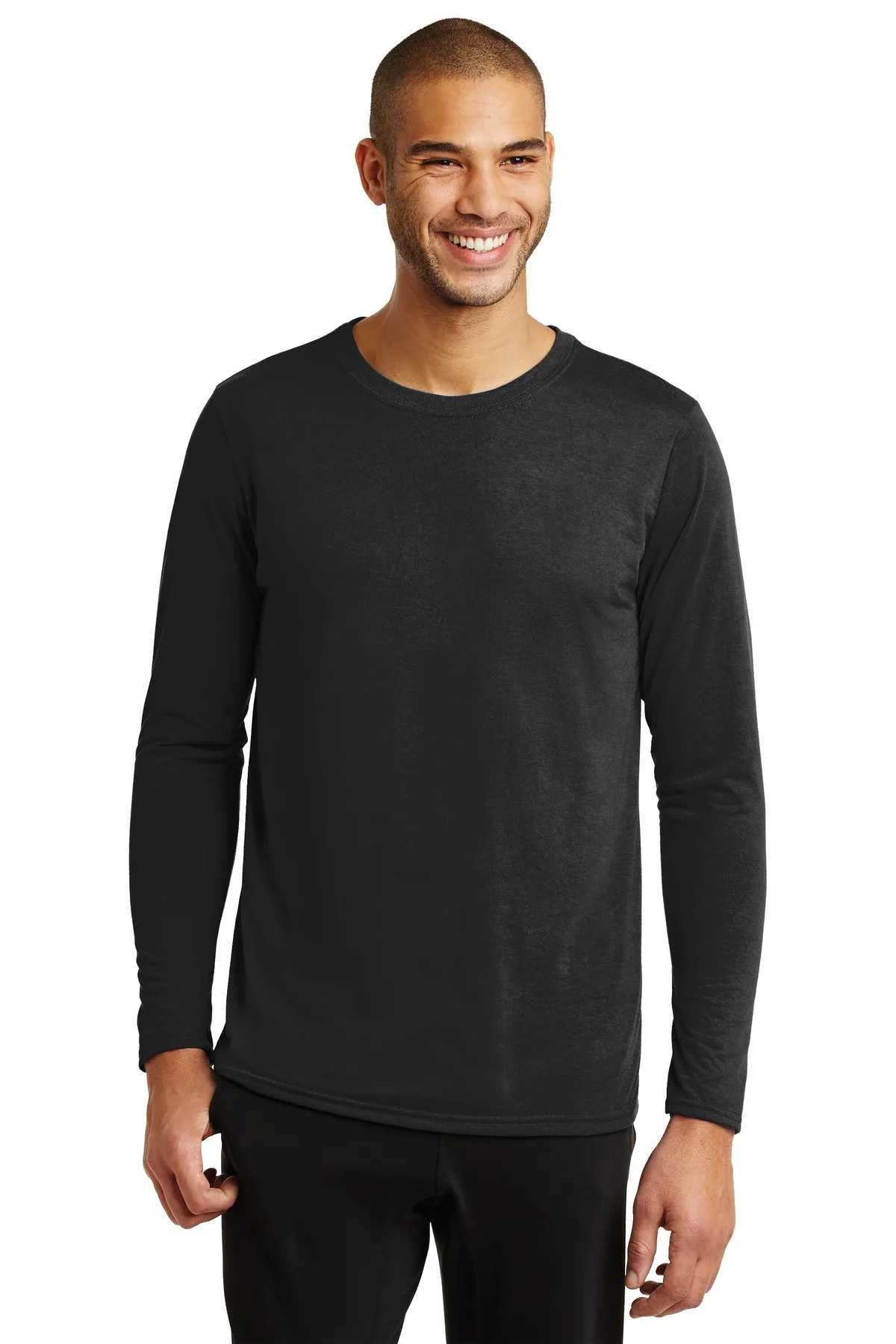 Gildan Performance® Long Sleeve T-Shirt. — Black